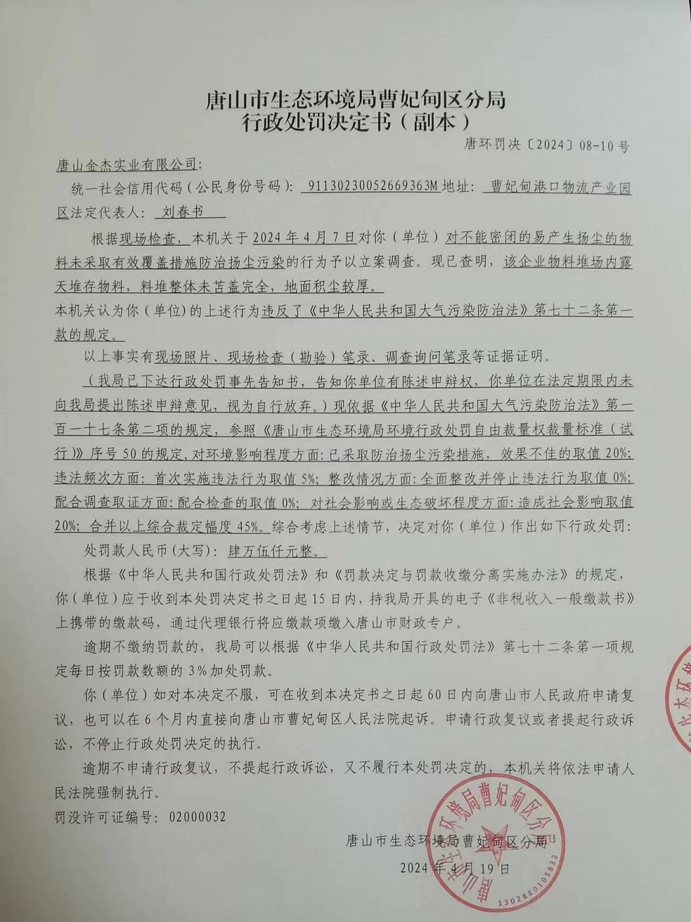 唐山金杰实业有限公司唐环罚决【2024】08-10号行政处罚决定书公示.jpg