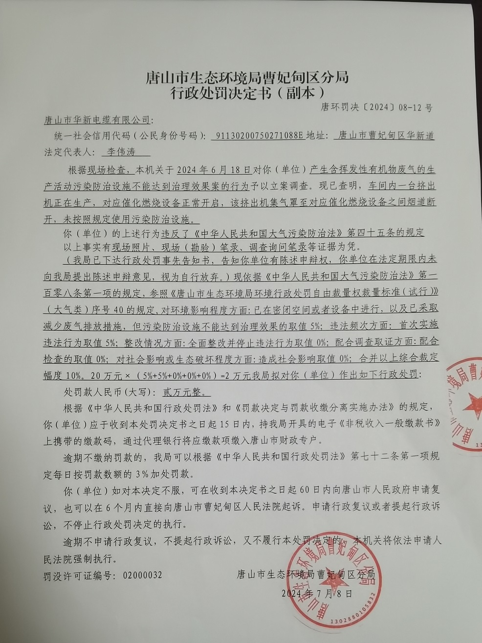 唐山市华新电缆有限公司唐环罚决【2024】08-12号行政处罚决定书公示.jpg